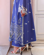 Blanc Mirage - Blue embroidered lawn dress - Veil Of Summer | Chikankari Edit | Roheenaz