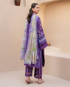 Rosette - Purple Embroidered Lawn - Unstitched Lawn - Summer in Bloom | Printed Lawn | Roheenaz