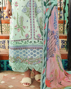 Rosaline - Aqua Mint Embroidered Luxury Lawn - Unstitched Lawn - Summer reverie | luxury lawn | Roheenaz