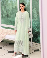 Serene Dusk - Mint Green Embroidered Lawn - Unstitched Lawn - Veil Of Summer | Chikankari Edit | Roheenaz