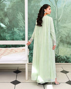Serene Dusk - Mint Green Embroidered Lawn - Unstitched Lawn - Veil Of Summer | Chikankari Edit | Roheenaz