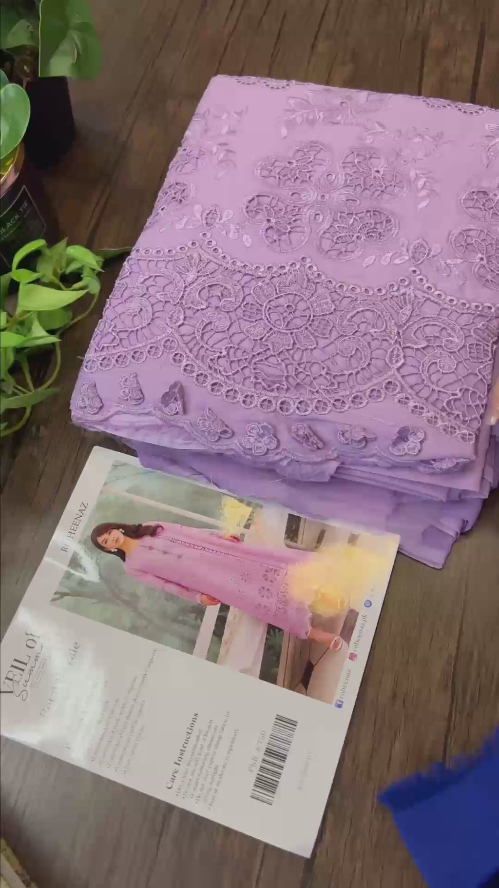 Petal Royal - Lilac embroidered lawn dress - Veil Of Summer | Chikankari Edit | Roheenaz